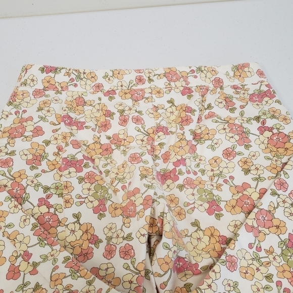 Loft Petites Floral Marisa Cropped Pants Size 2P - Picture 5 of 8